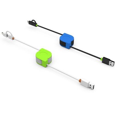 Flat Gold Plated CE 5V 2.4A 1.5m USB Multi Charging Cable