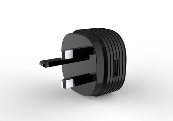 Black Single USB 5V1A CE RoHS UK Mains Charger