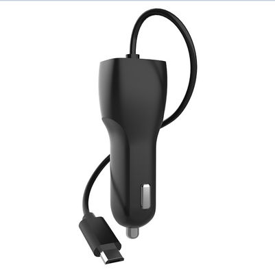 5V2.4A FCC ROHS Single Port Car Charger With Micro Cable
