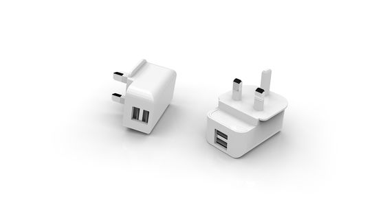 Dual USB Ports Black 5V3.4A UK Charger Plug
