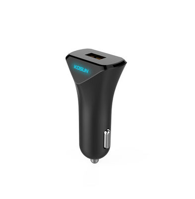 Black Smart IC ROHS 3.4A Dual Port Car Charger