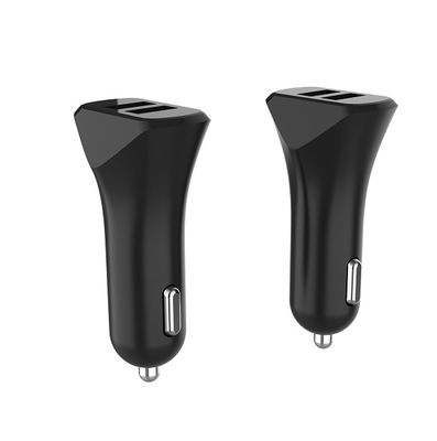 Black Smart IC ROHS 3.4A Dual Port Car Charger