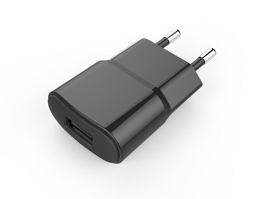 Black Single RoHS ErP 5V 1A European USB Charger