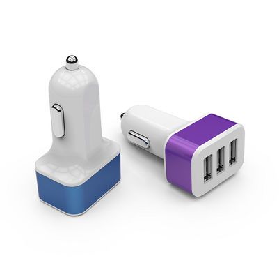 ROHS 5V4.4A Multiple Port Car Charger With 3 USB Port Output