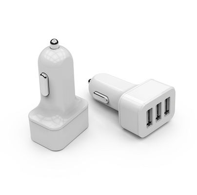 ROHS 5V4.4A Multiple Port Car Charger With 3 USB Port Output