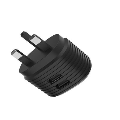 Dual USB CE RoHS ErP 5V2.4A UK Charger Plug
