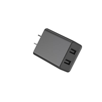 ETL Dual USB 5V2.4A Fixed Plug Wall Charger For Mobile Phone
