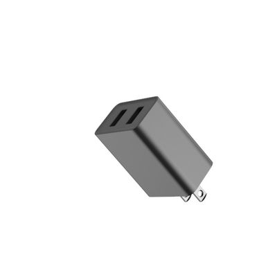 ETL Dual USB 5V2.4A Fixed Plug Wall Charger For Mobile Phone