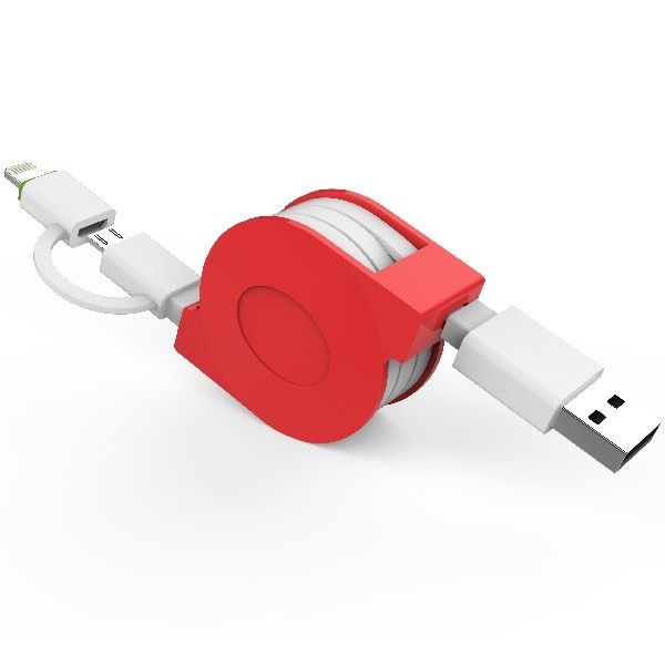 Flat Gold Plated CE 5V 2.4A 1.5m USB Multi Charging Cable
