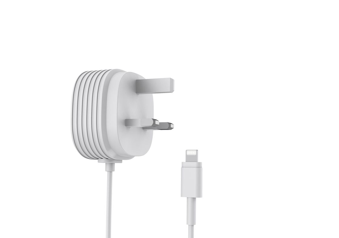 White Lightning CE 5V2.4A iPhone Charger UK Adapter
