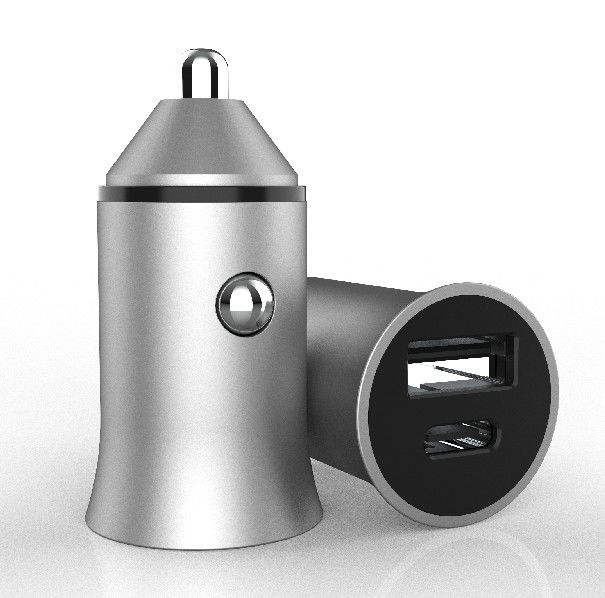 ROHS Dual USB A & USB C PD18W 9V2A Cell Phone Car Charger