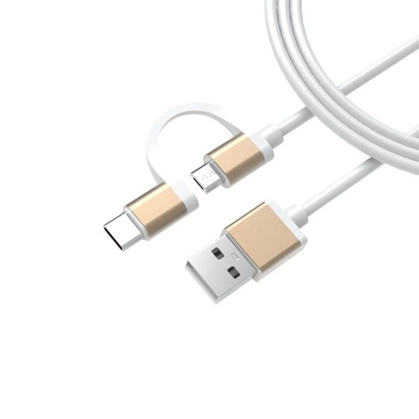 4 Pin 5V2.4A PVC 3m USB Multi Charging Cable Usb Micro To Type C