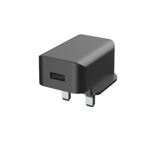 RoHS BV Single USB 5V2.4A Usb Wall Charger UK Fireproof PC